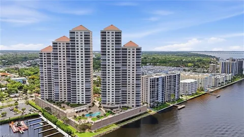 a view of city with tall buildings