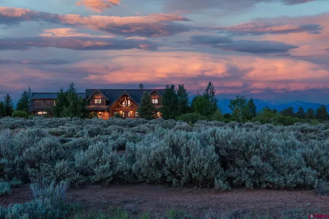 a view of a sky from sunset