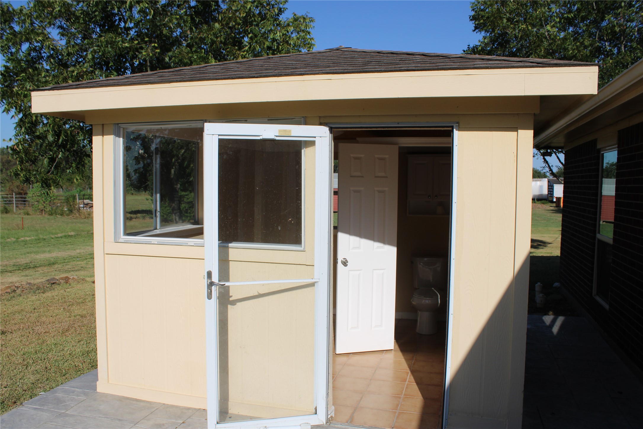25730 Beckendorff Road Katy, TX 77493 - Photo 7 of 18 Rear Shed with 1/2 Bath