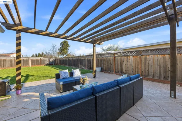 a outdoor space with patio lots of furniture