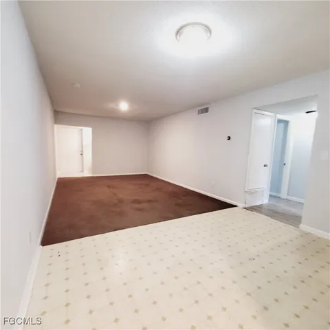 an empty room with a space