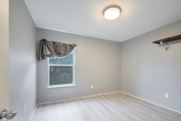 an empty room with a window