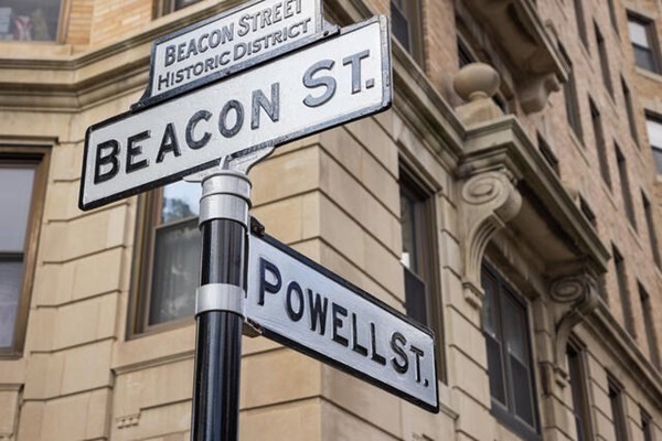 30 Powell Street, Unit 2 Brookline, MA 02446 - Photo 23 of 27 a street sign of a building