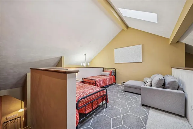 a living room with furniture and a couch