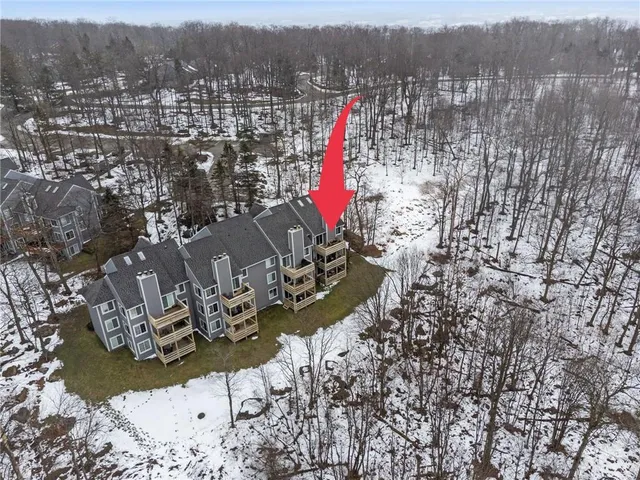 a view of water with a mountain in the back