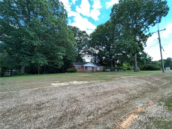 a view of a yard with a trees