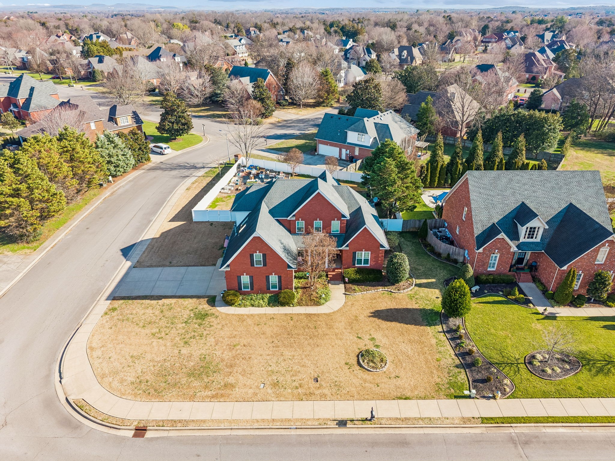 2172 Alexander Boulevard Murfreesboro, TN 37130 - Photo 44 of 46 an aerial view of residential houses with yard and swimming pool