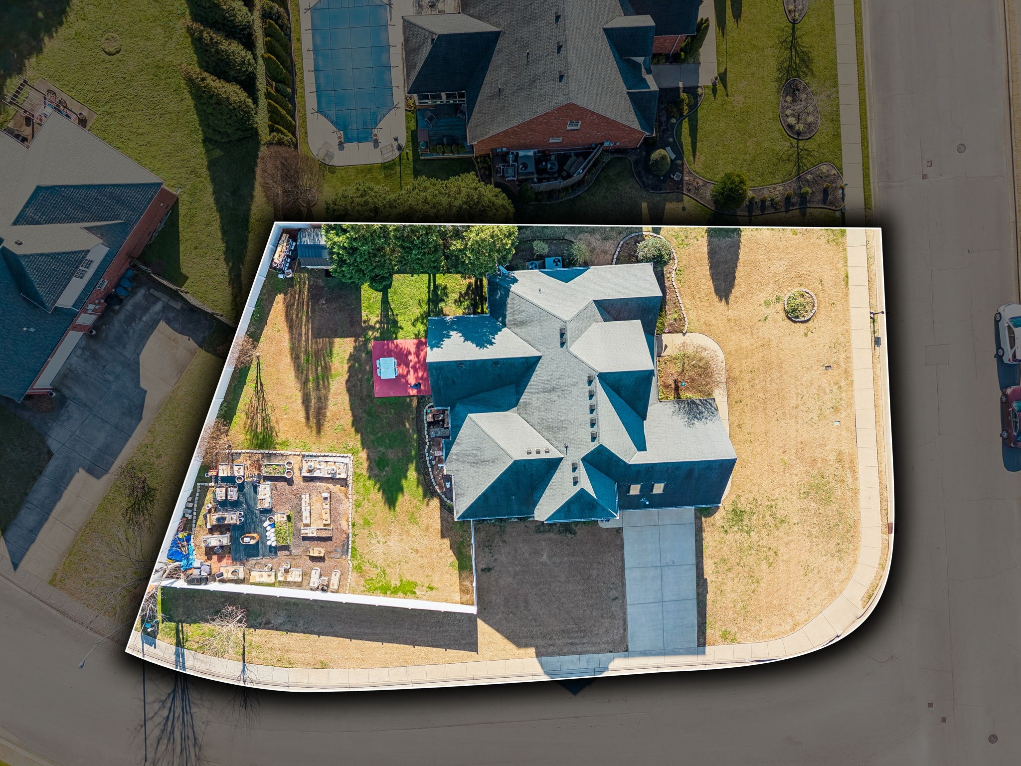 2172 Alexander Boulevard Murfreesboro, TN 37130 - Photo 45 of 46 an aerial view of a house with swimming pool