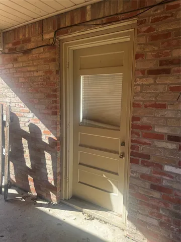 a view of a door of the house