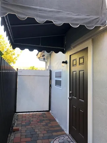 a view of a door of the house