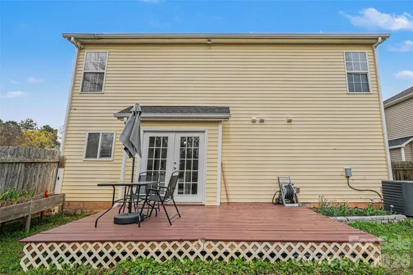 a view of a house with a patio