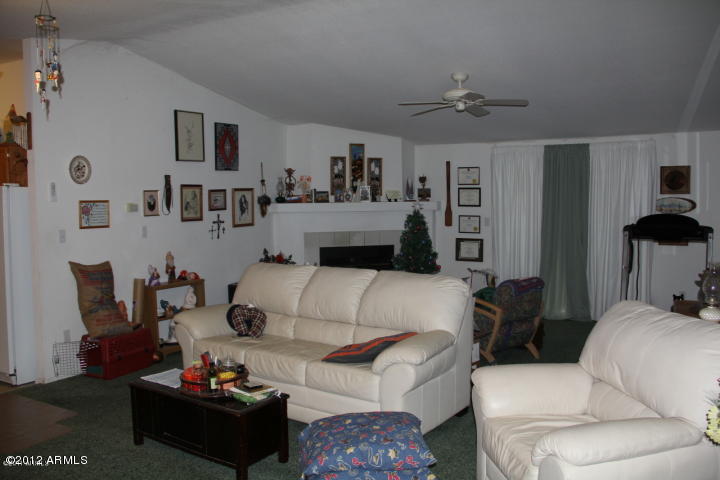 244 South Night View Road Maricopa, AZ 85139 - Photo 4 of 17 living room with fireplace