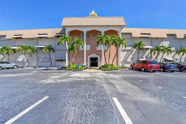 a car parked in front of a building