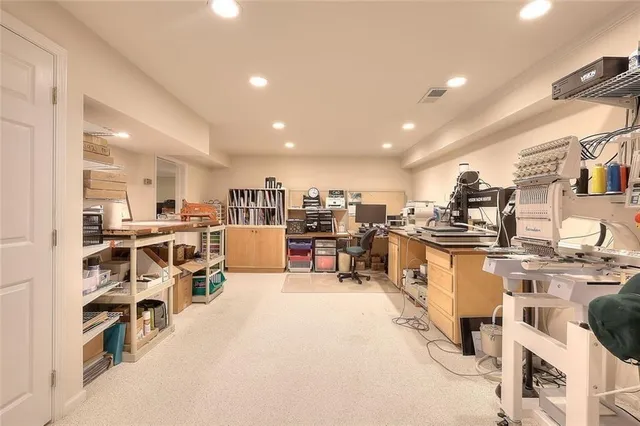 a view of store room with shelves