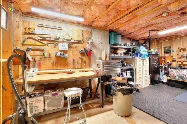 a front view of a house with yard and green space