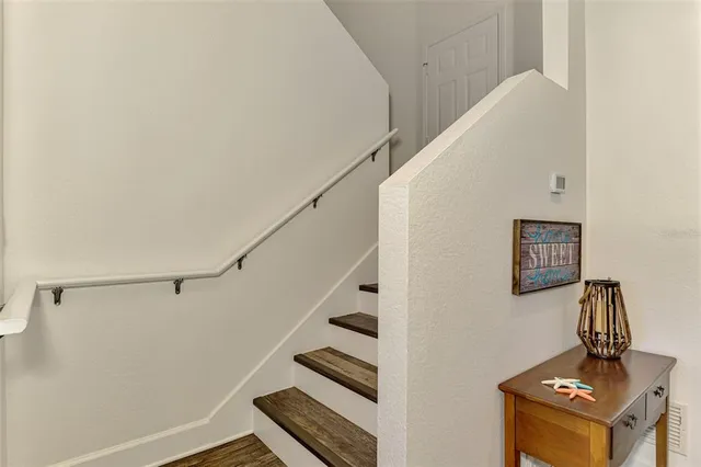 a view of a room with a large window