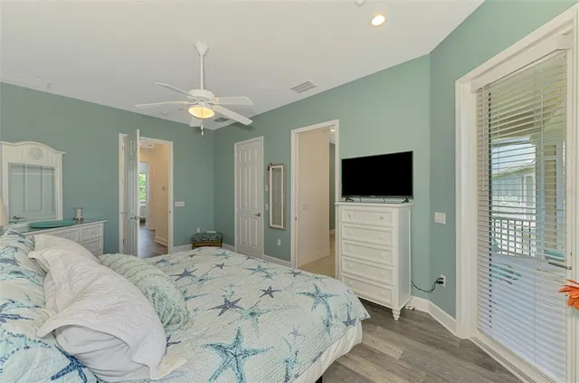 a view of a swimming pool and lounge chair