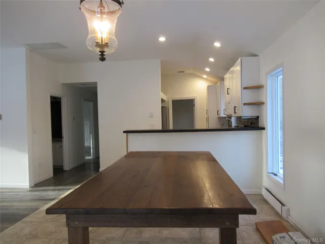 a view of kitchen island