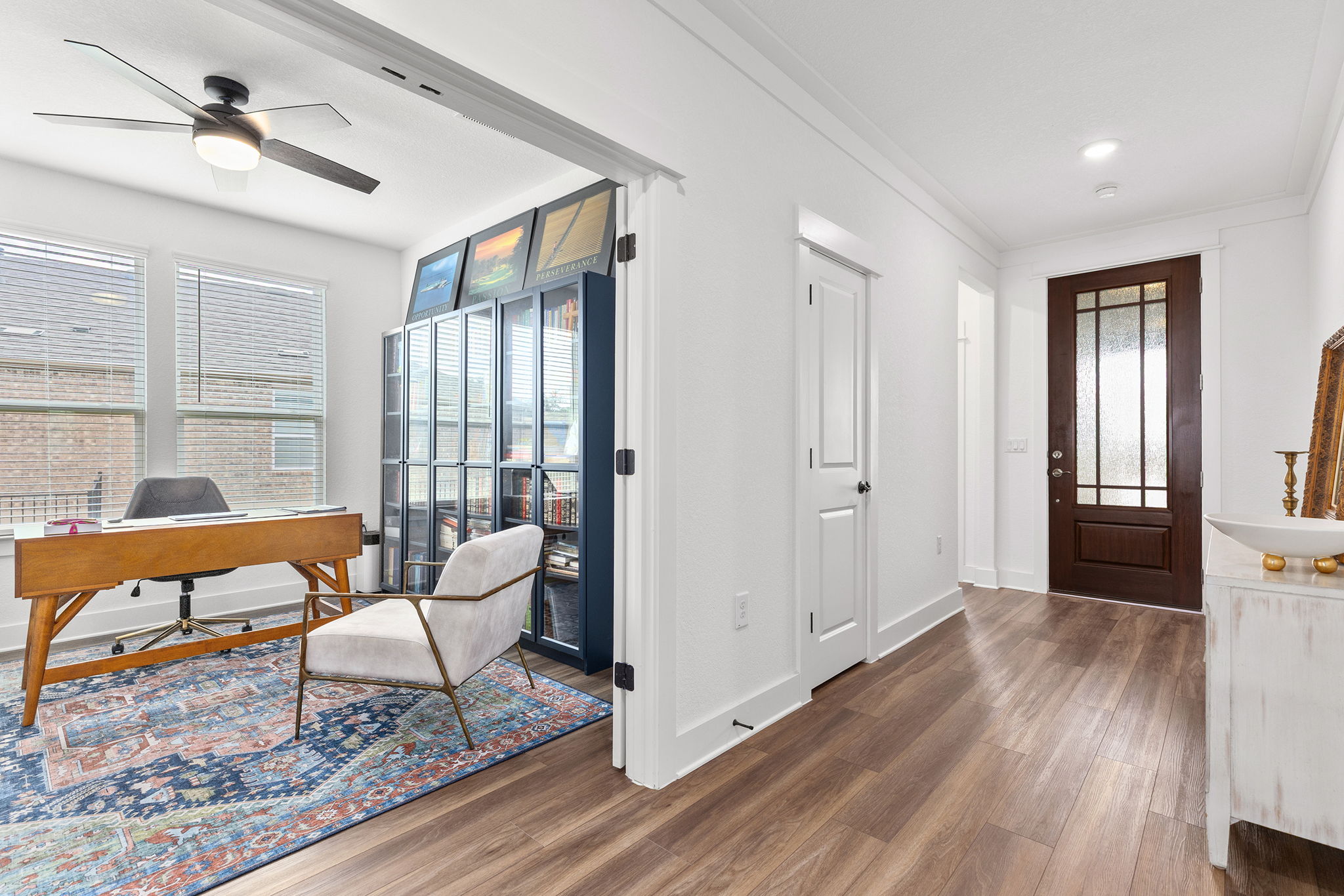 640 Martingale Street Georgetown, TX 78633 - Photo 6 of 39 Front foyer with a view into the bright study with French style doors.