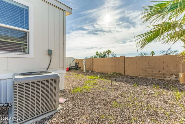 a backyard of a house