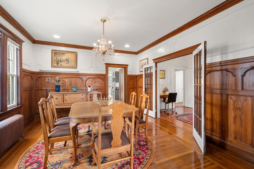 21 Colbourne Crescent, Unit 1 Brookline, MA 02445 - Photo 5 of 35 a view of a dining room with furniture window and wooden floor
