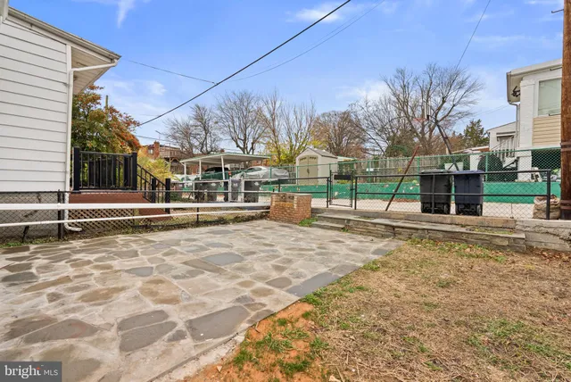 a view of a yard with plants