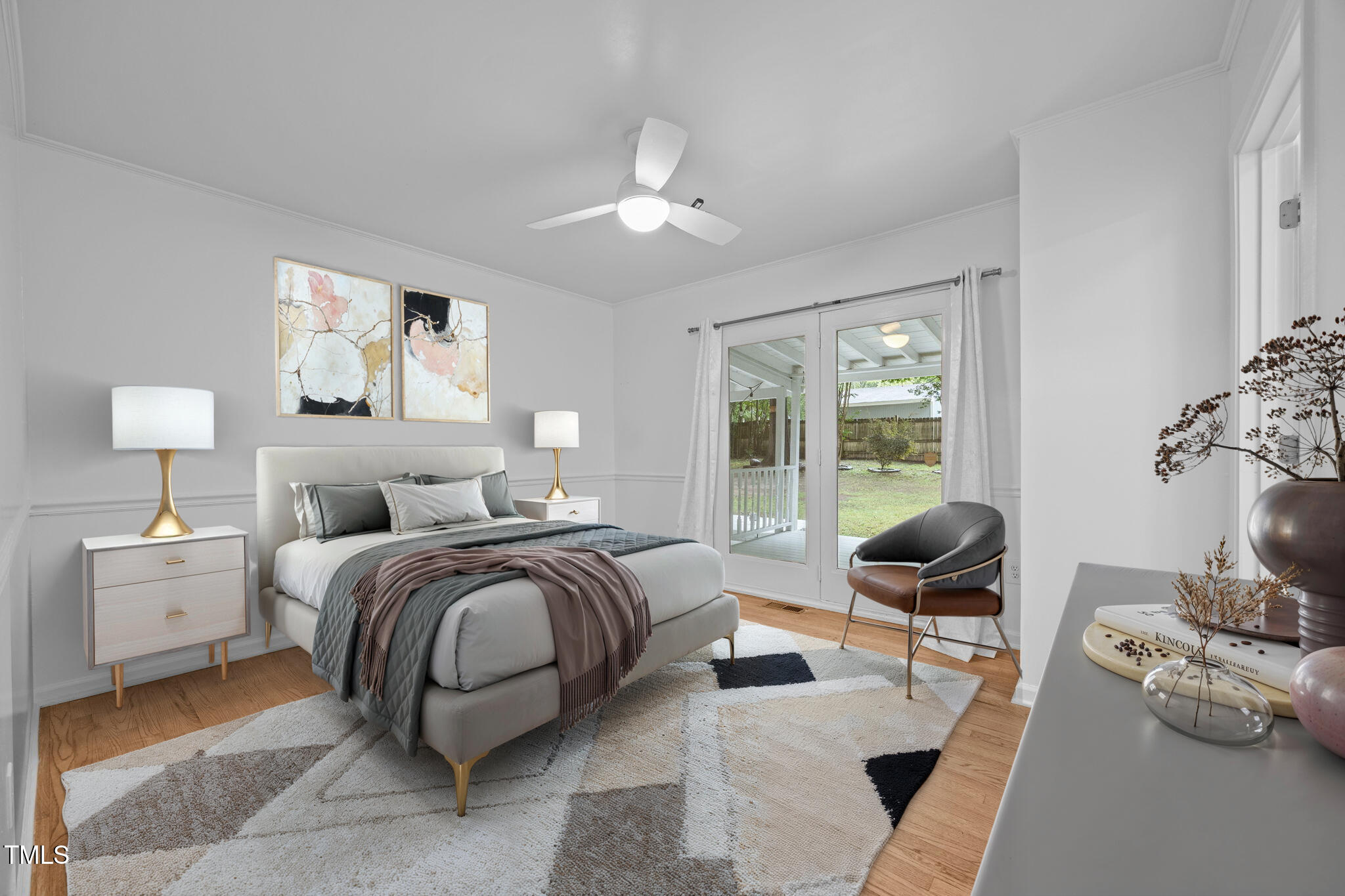 131 Creech Road Garner, NC 27529 - Photo 21 of 29 a bedroom with furniture and a large window