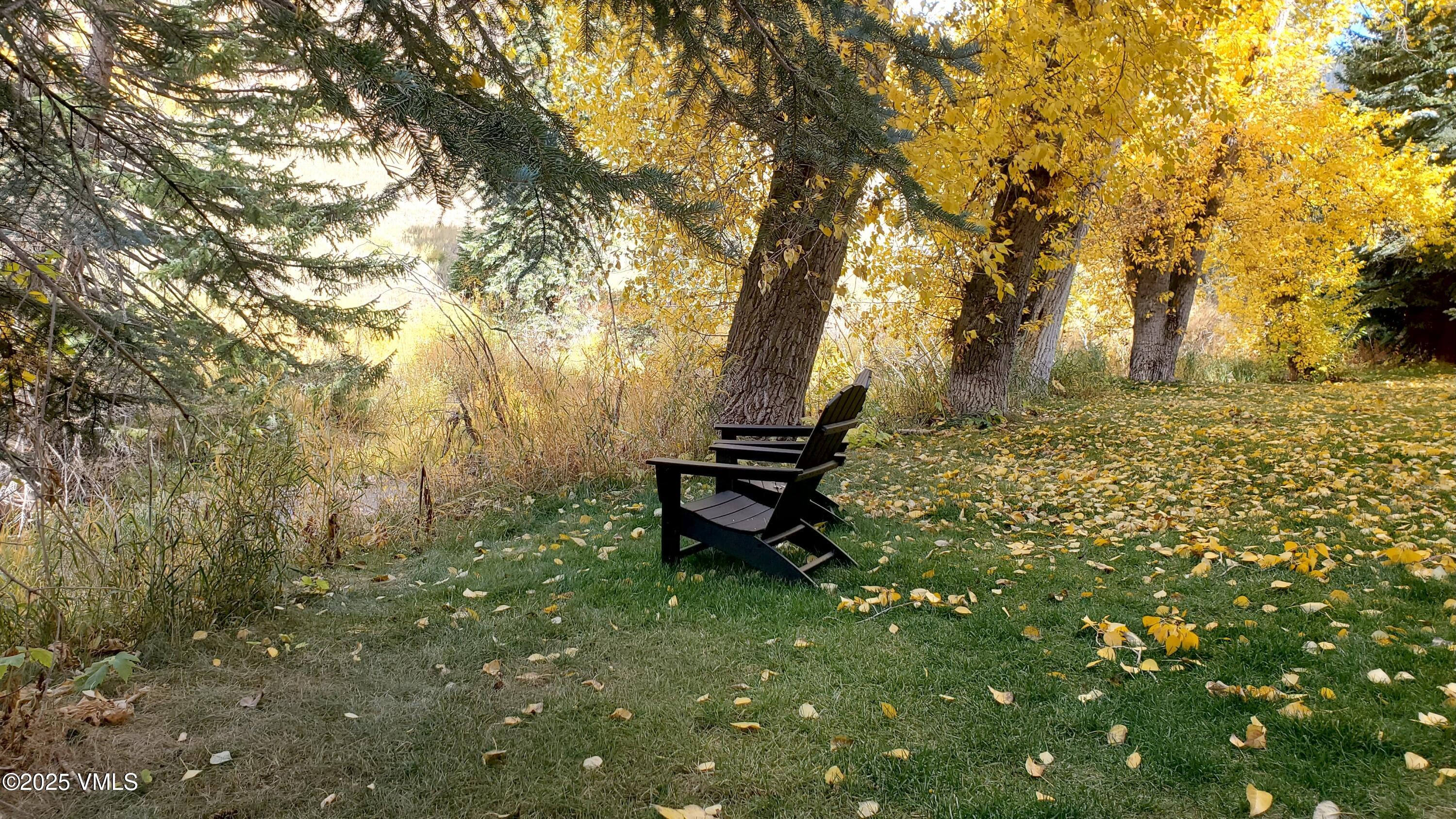 4610 Vail Racquet Club Drive, Unit 2 Vail, CO 81657 - Photo 2 of 28 a view of a bench in a yard
