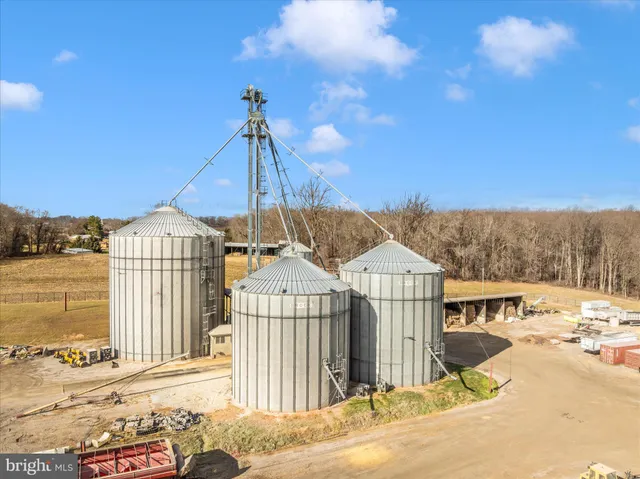 a view of a city with large building