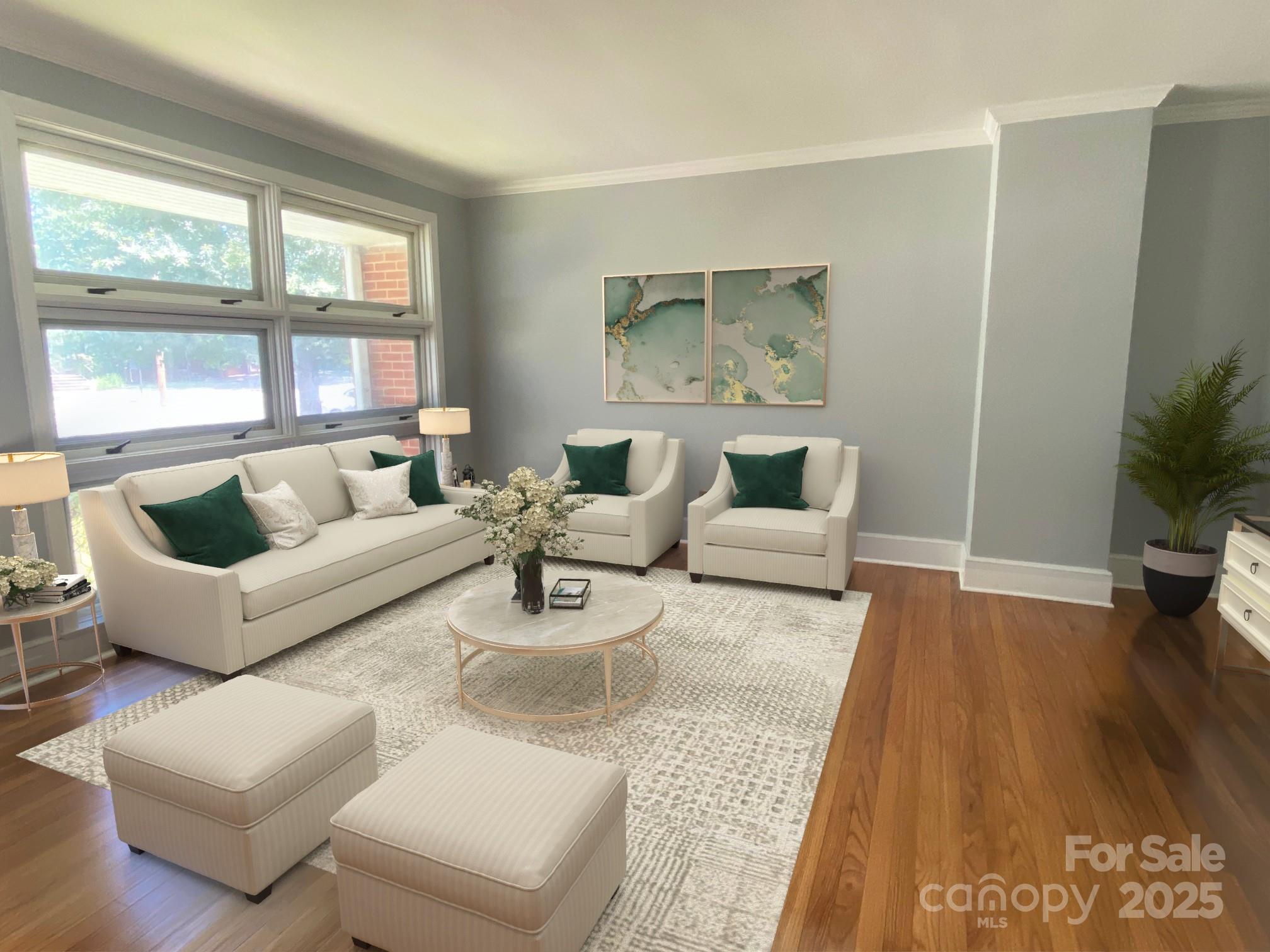 1017 Andover Road Charlotte, NC 28211 - Photo 3 of 20 a living room with furniture and a large window