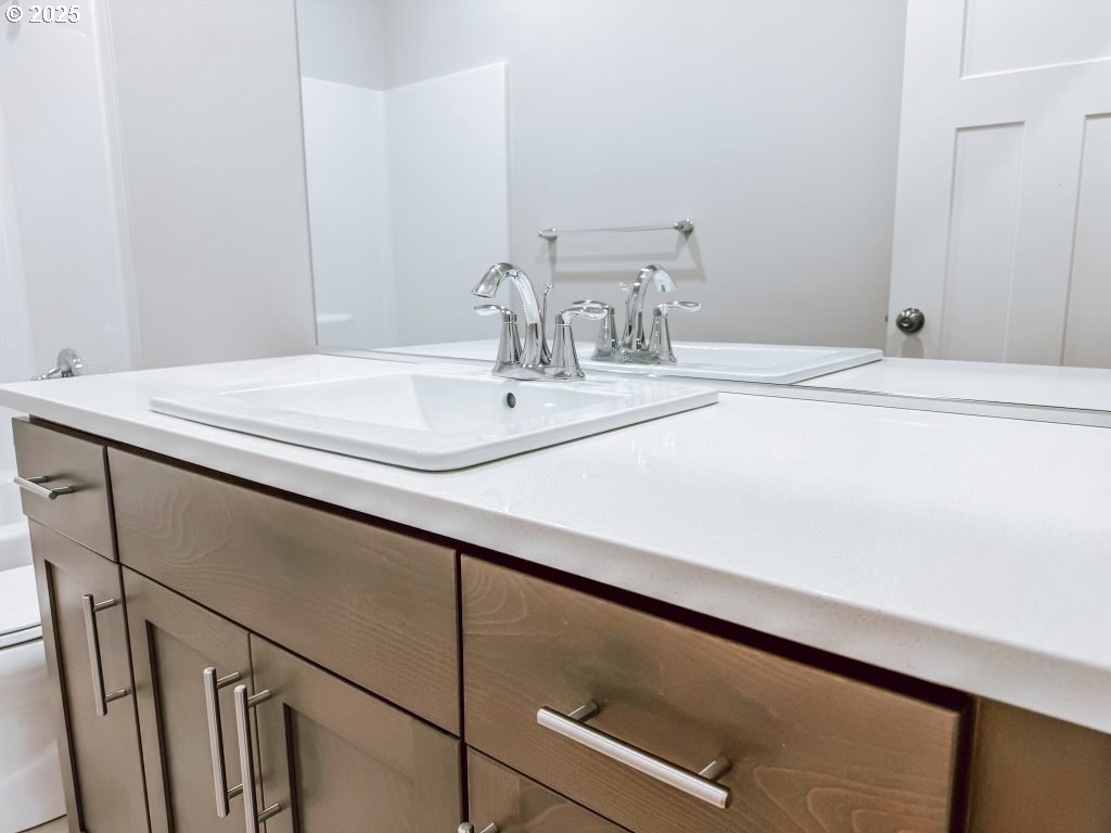 2607 South 6th Way Ridgefield, WA 98642 - Photo 10 of 32 a bathroom with a sink and a mirror