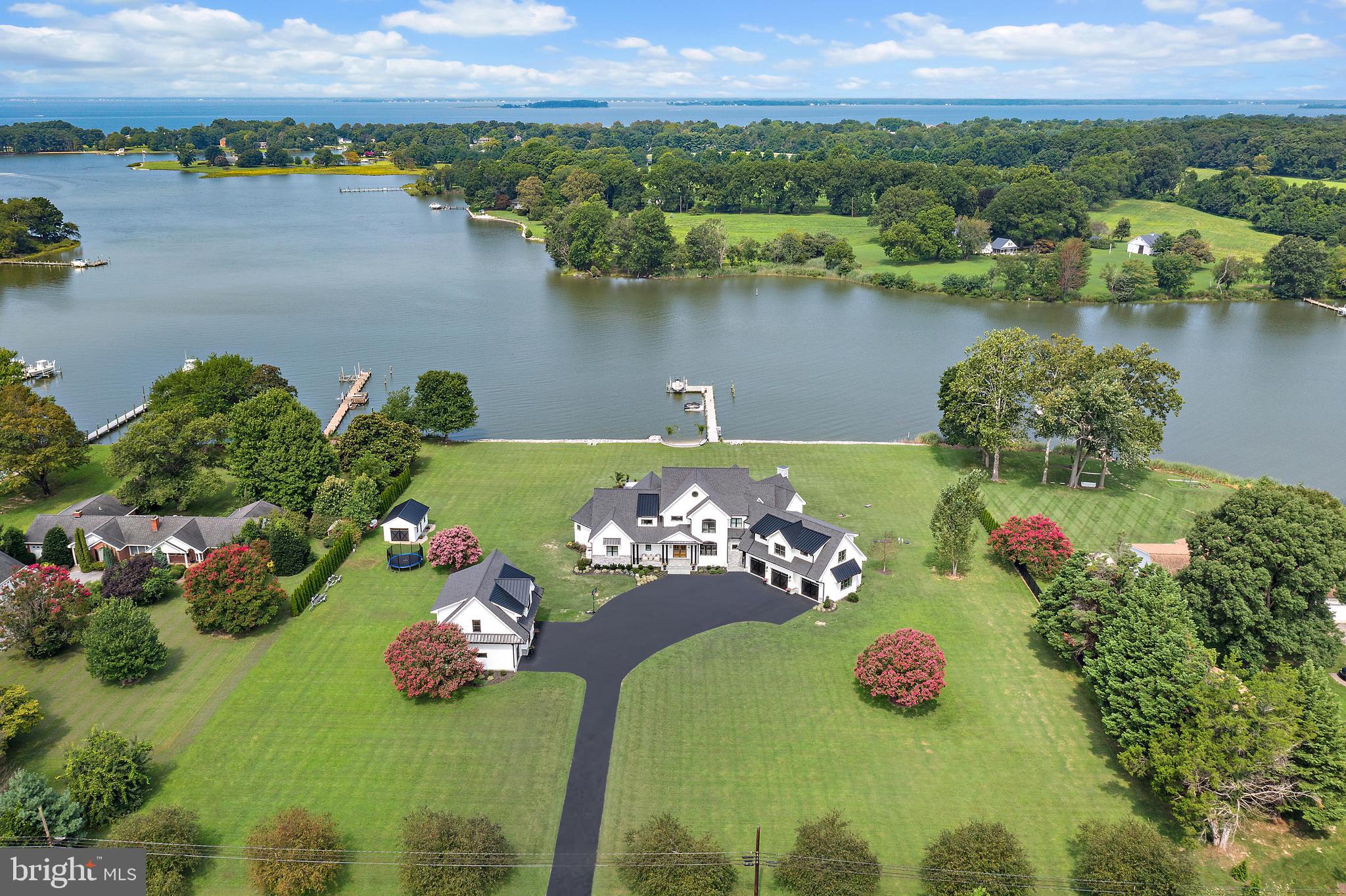 2452 Bennett Point Road Queenstown, MD 21658 - Photo 1 of 108 Aerial view of this almost 3 acre property