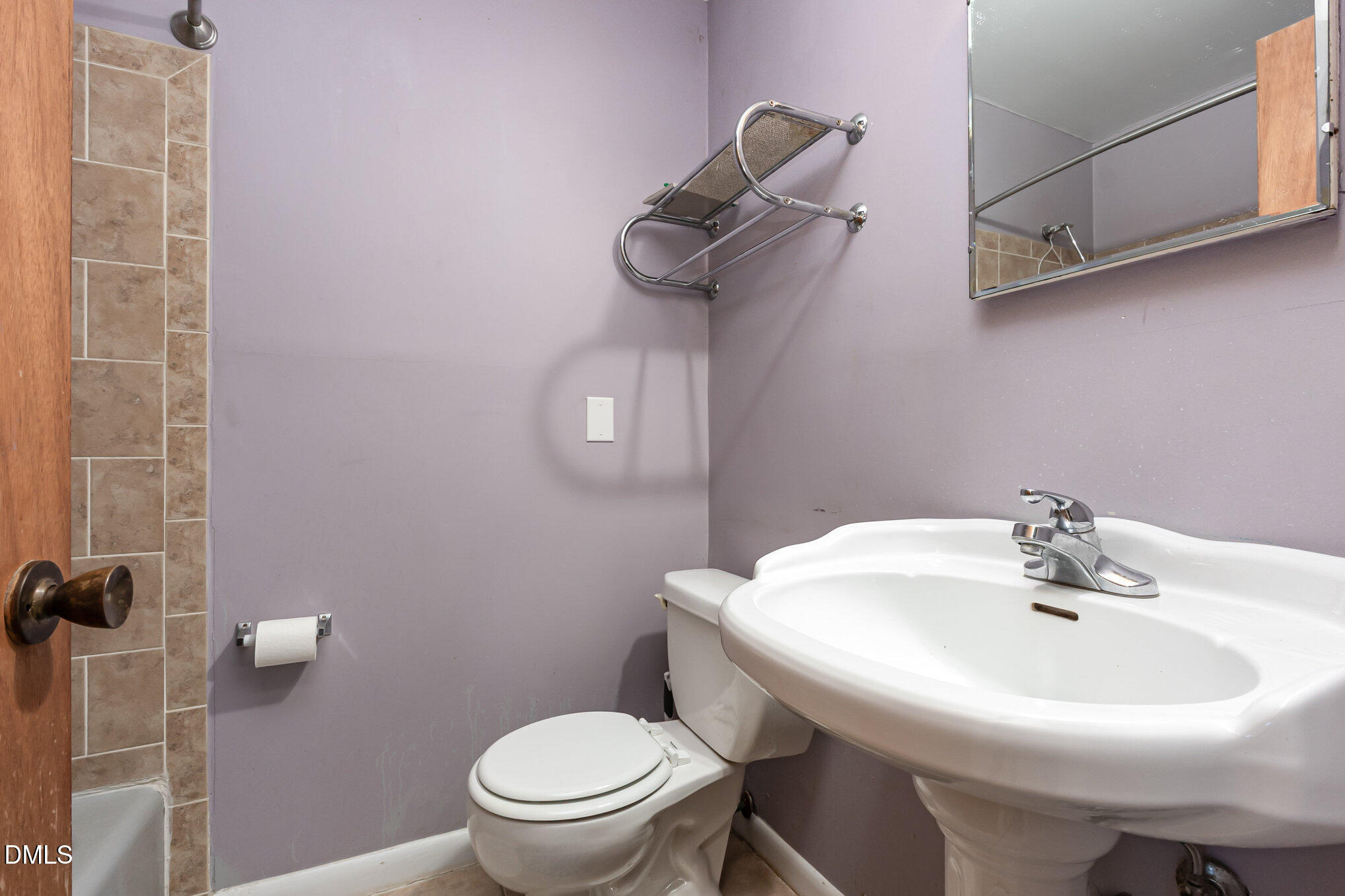3009 Hickory Road Raleigh, NC 27616 - Photo 8 of 19 a bathroom with a sink a toilet and mirror