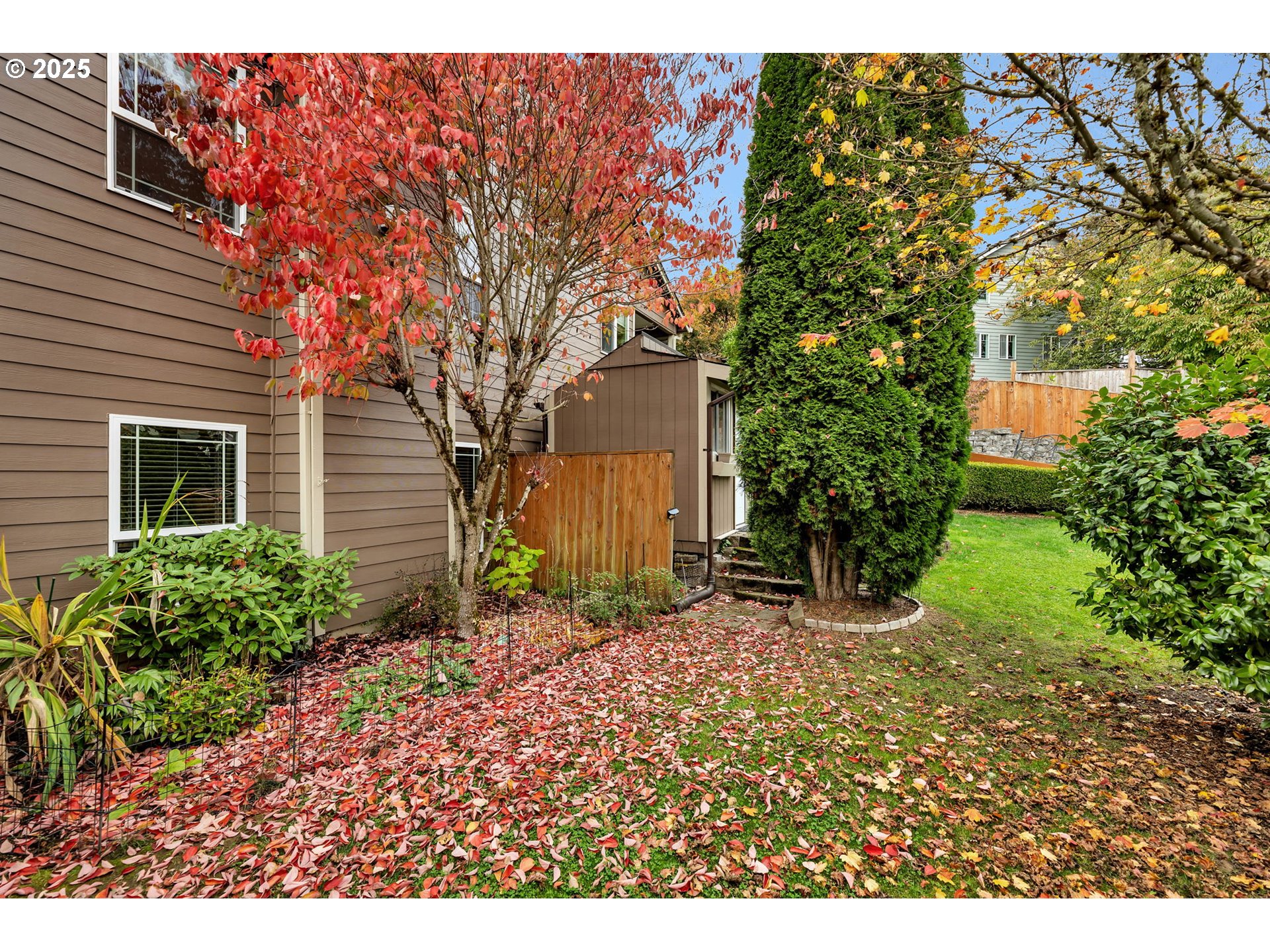 1035 East Pioneer Loop La Center, WA 98629 - Photo 41 of 43 a backyard of a house with plants and tree