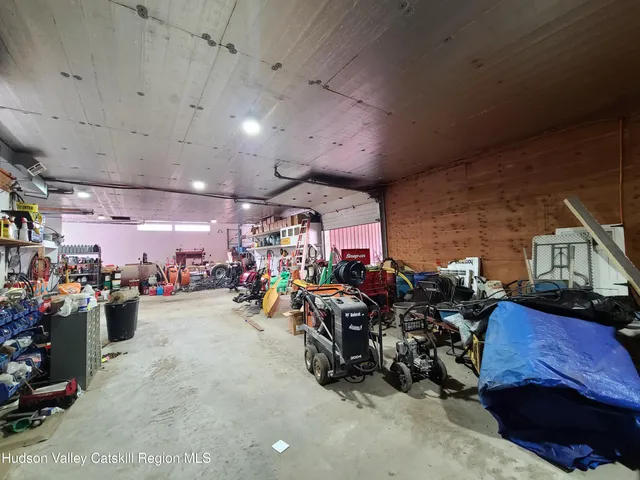 a view of a garage room