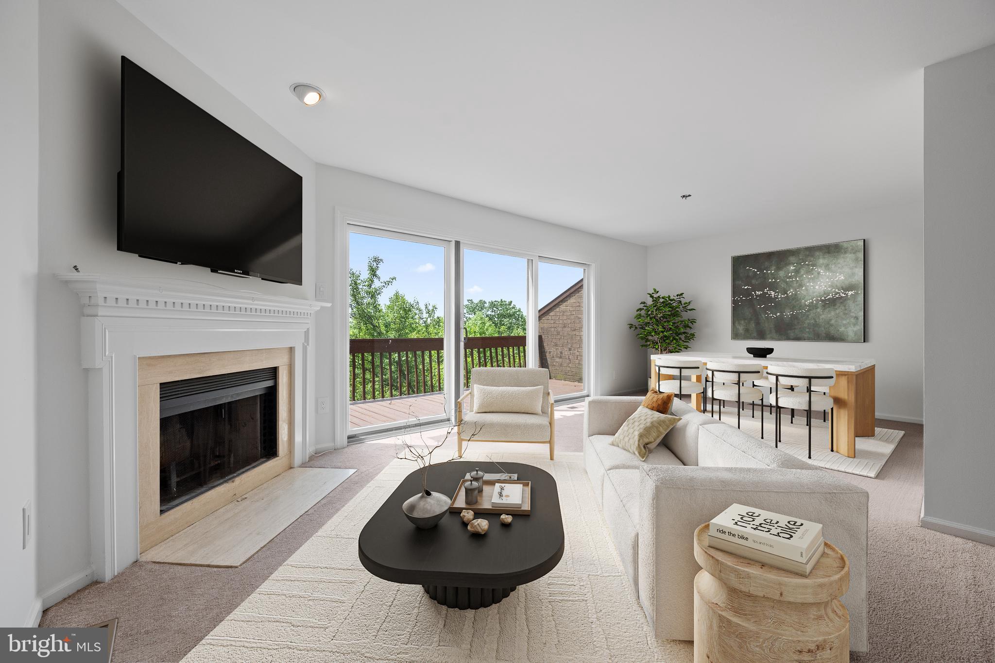 105 Timothy Circle Wayne, PA 19087 - Photo 15 of 31 a living room with furniture a flat screen tv and a fireplace