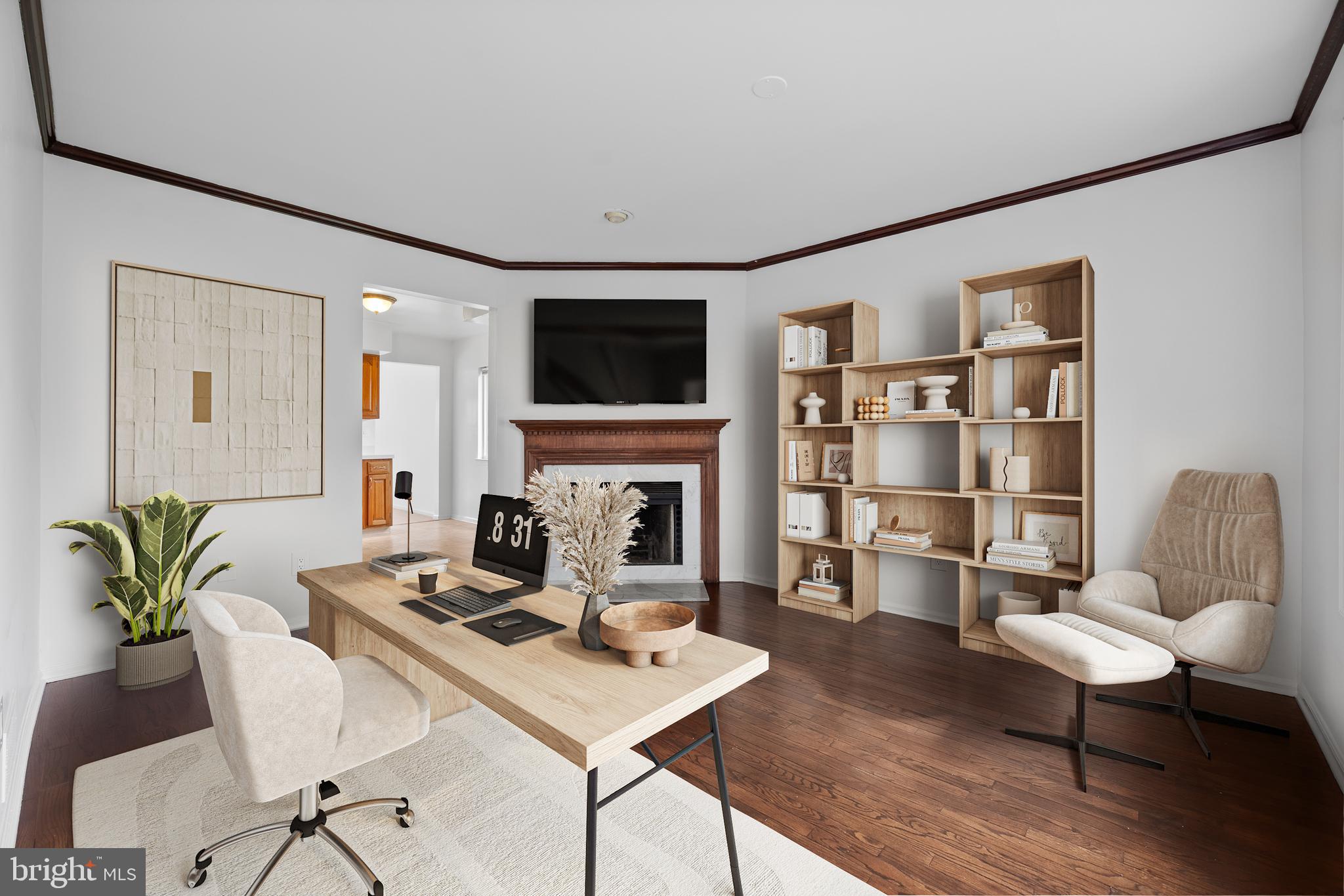 105 Timothy Circle Wayne, PA 19087 - Photo 8 of 31 a living room with furniture a fireplace and a flat screen tv