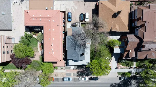 an aerial view of multiple house