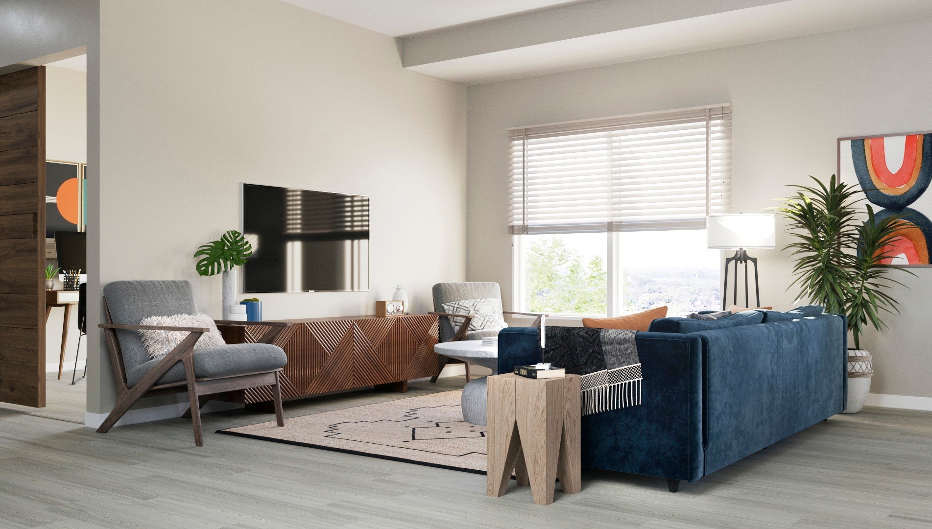 437 Duane Street, Unit 108 Glen Ellyn, IL 60137 - Photo 4 of 11 a living room with furniture and a large window