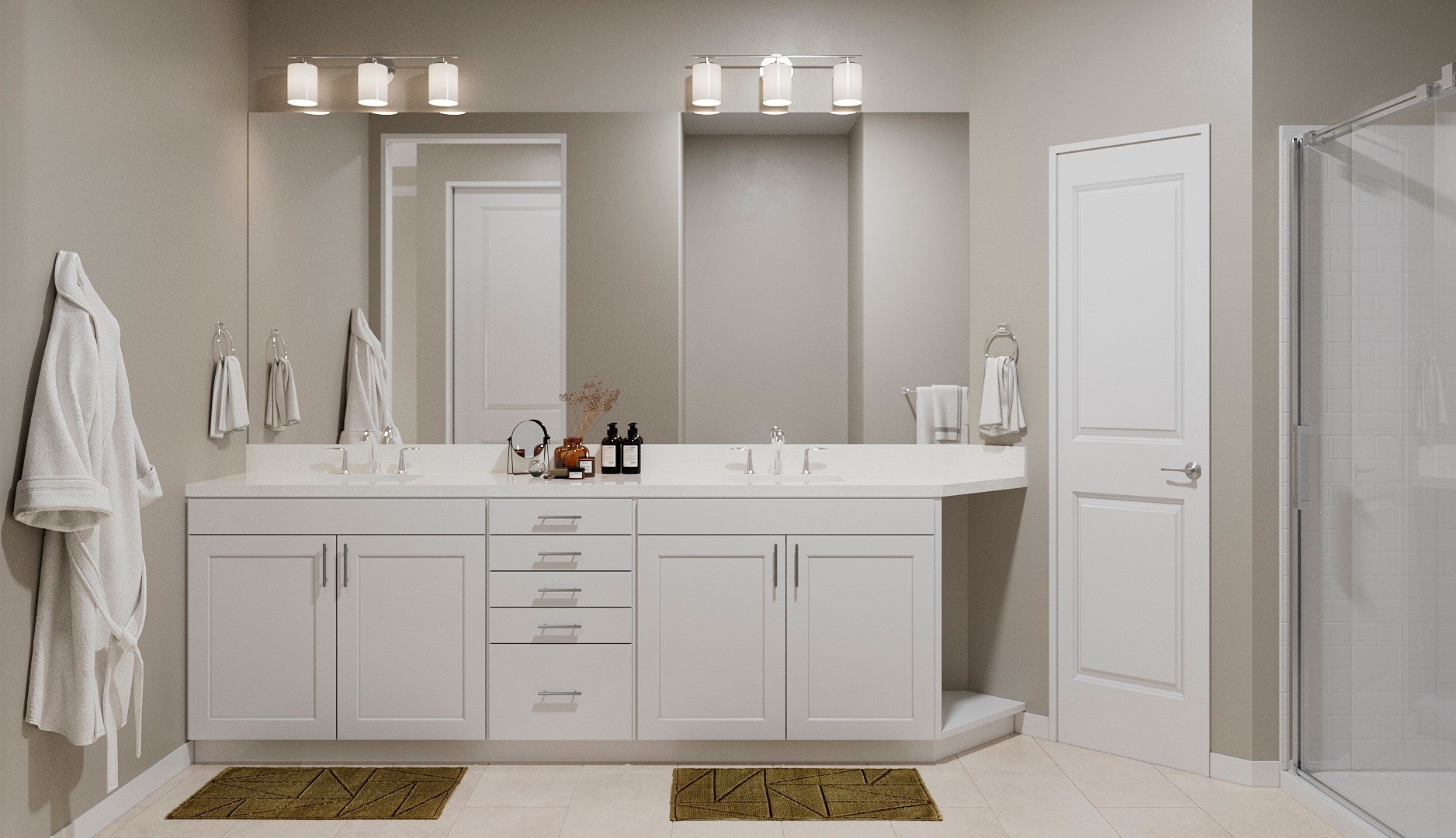 437 Duane Street, Unit 108 Glen Ellyn, IL 60137 - Photo 7 of 11 a bathroom with a sink vanity and a mirror