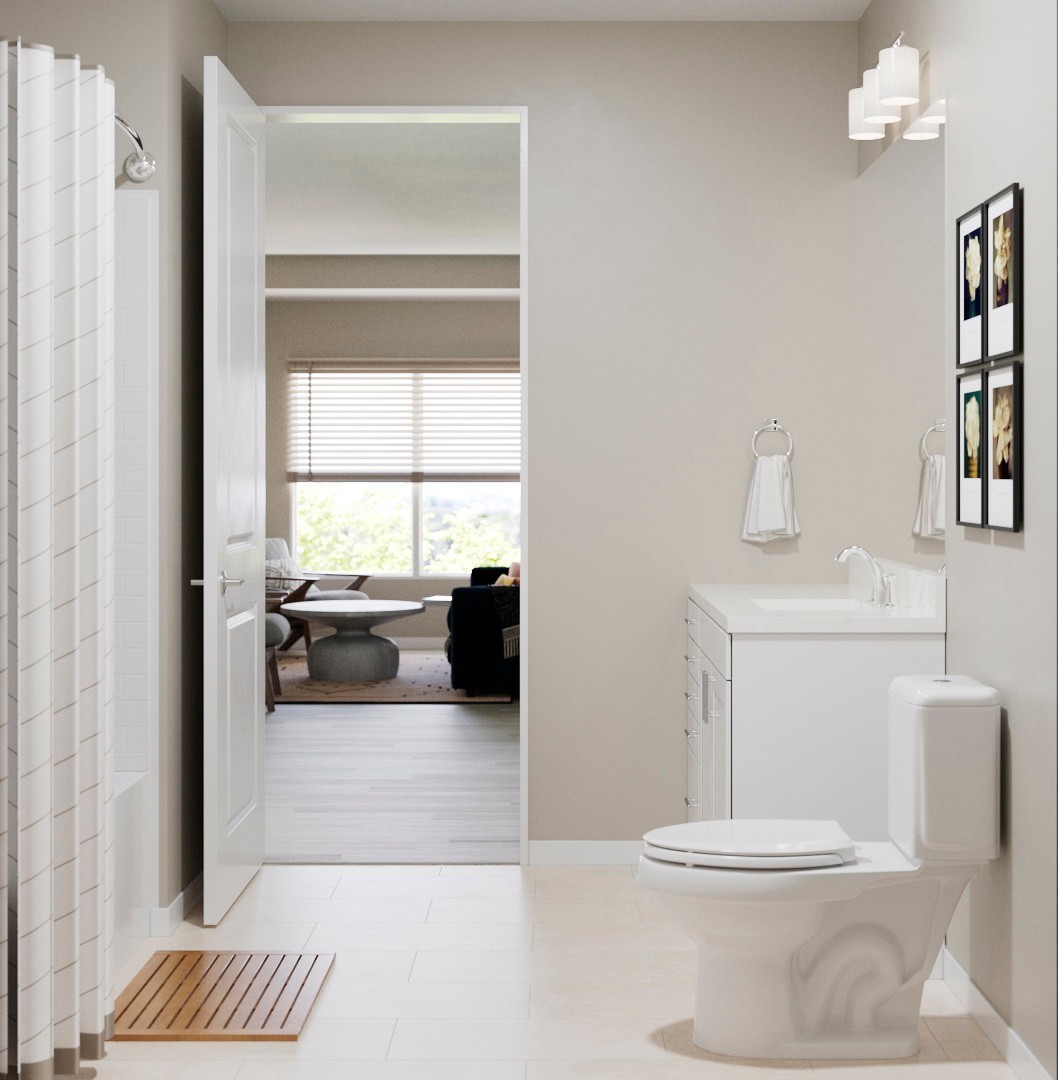 437 Duane Street, Unit 108 Glen Ellyn, IL 60137 - Photo 8 of 11 a bathroom with a sink toilet and window