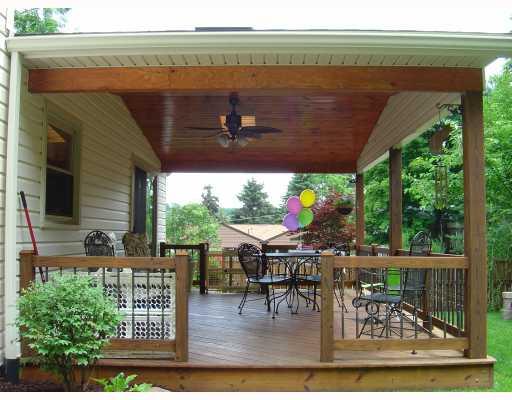 Patio/Deck. CUSTOM BUILT BACK PORCH W/ALL THE BELLS AND WHISTLES