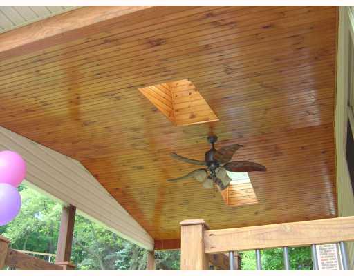 Patio/Deck. JUST LOOK AT THIS PORCH CEILING AND THE ATTENTION TO DETAILS