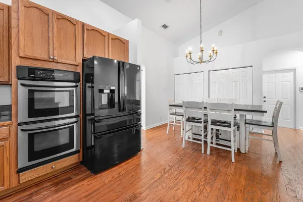 a view of a livingroom with a flat screen tv