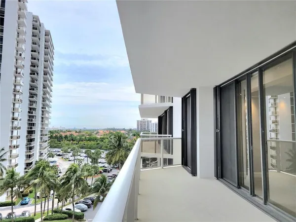 a view of city from balcony