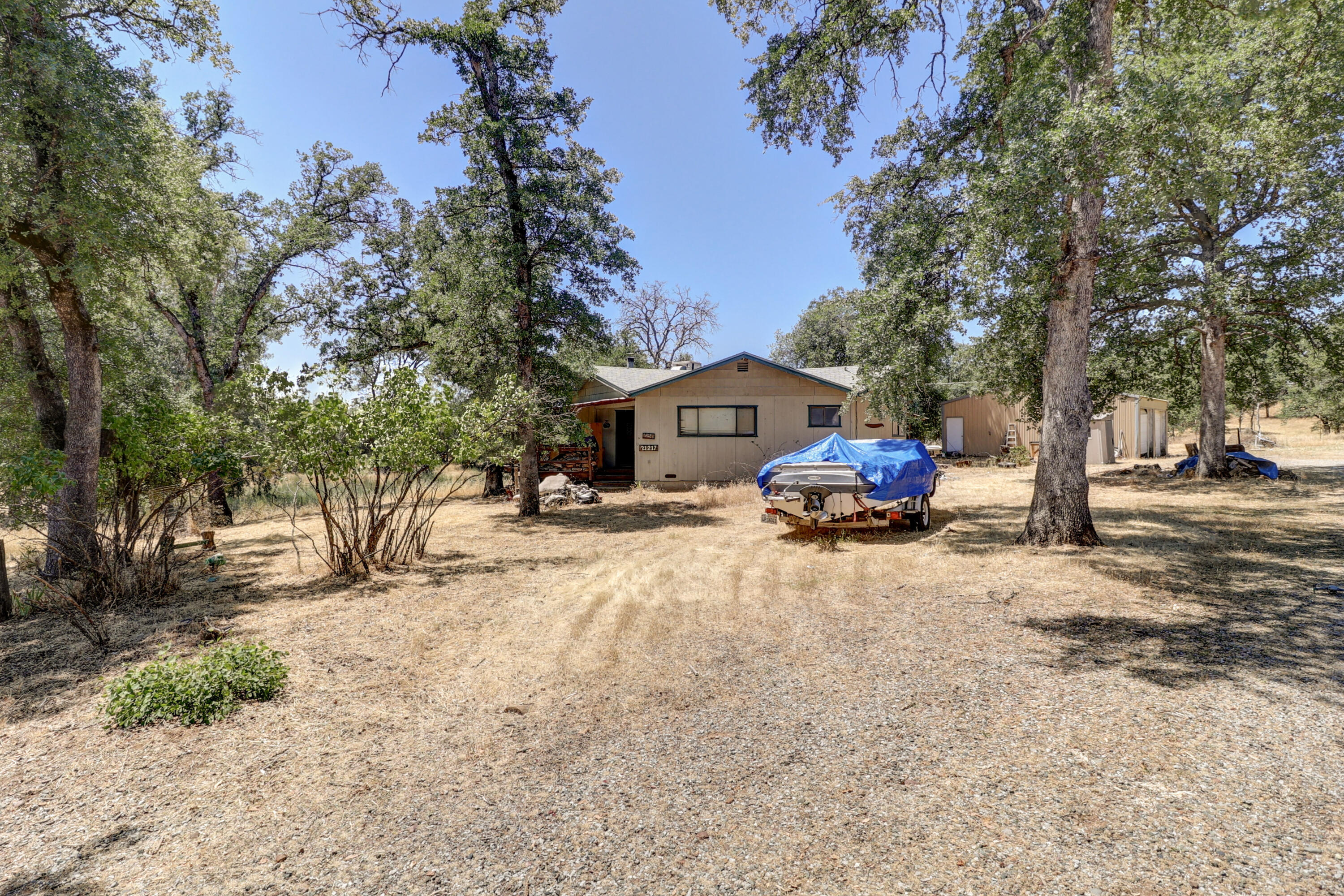 21217 Falling Oaks Road Redding, CA 96003 - Photo 22 of 24 a street view with tall trees