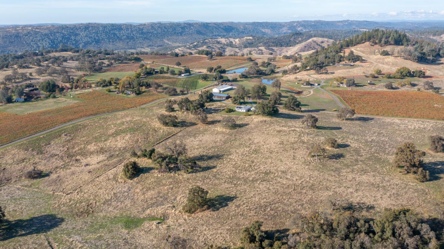11120 Courier Road Plymouth, CA 95669 - Photo 69 of 73 an aerial view of a house with a yard and mountain view in back