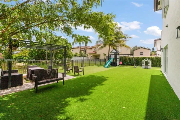 a view of a house with a back yard