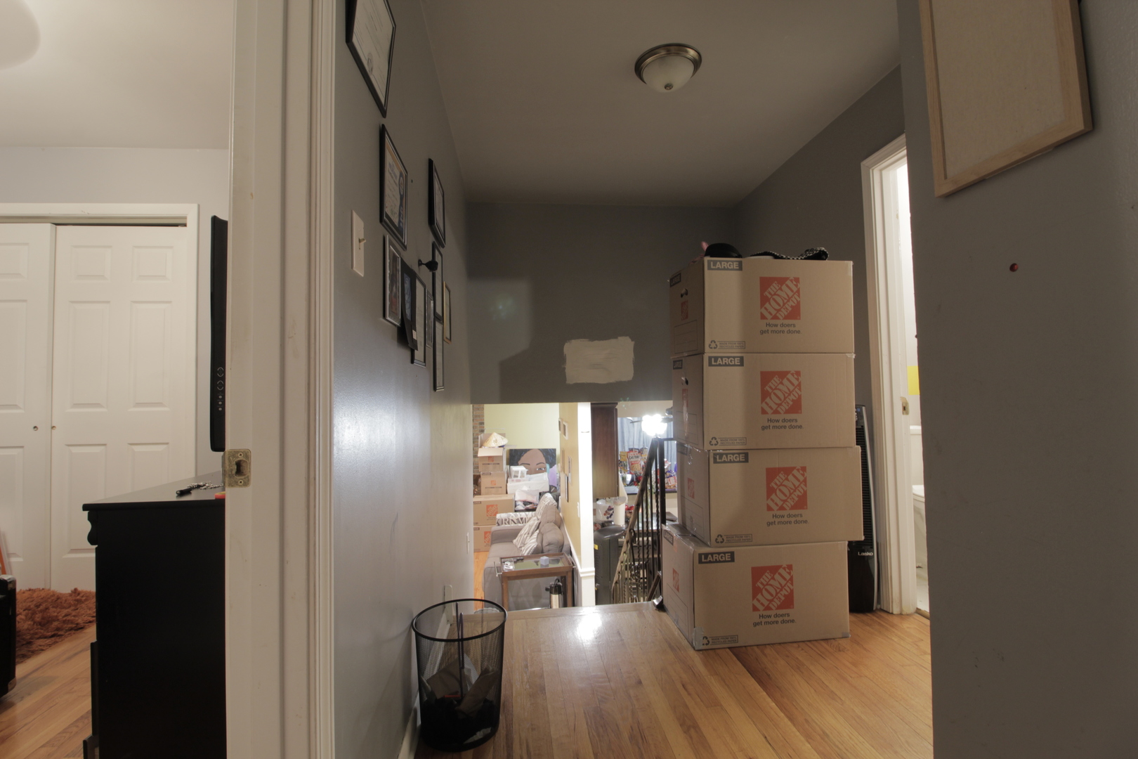 18157 Rockwell Avenue Homewood, IL 60430 - Photo 7 of 21 a view of hallway with stairs and wooden floor