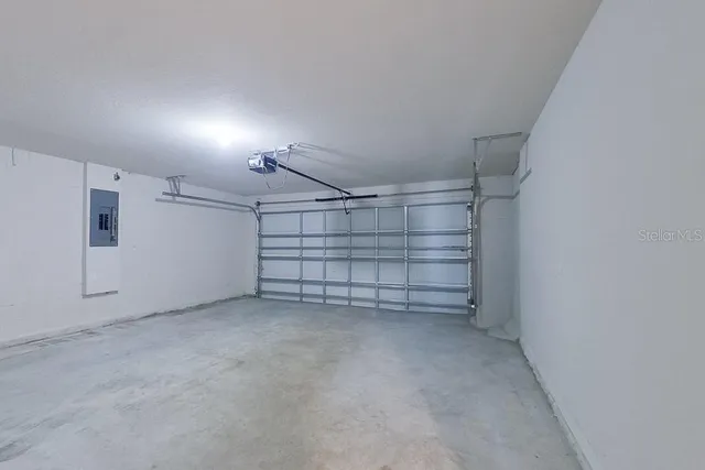 a view of a garage